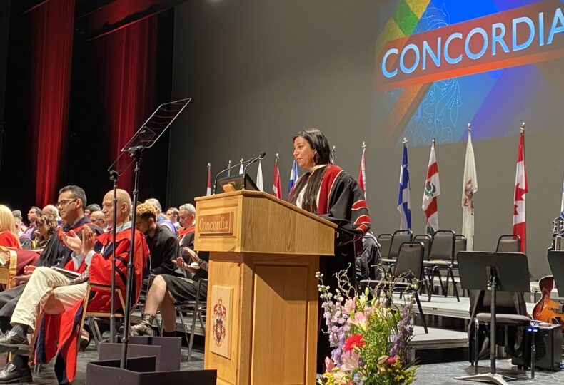 Kathy Baig, vice-présidente de Stantec, reçoit un doctorat honorifique de l’Université Concordia pour son engagement envers la profession d’ingénieur