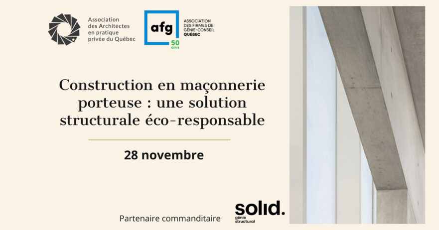 En savoir plus sur Webinaire – Construction en maçonnerie porteuse : une solution structurale écoresponsable