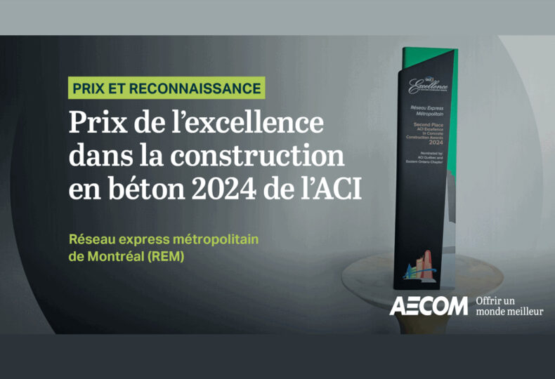 Lire l'article Le REM remporte le prix de l’excellence en construction de béton de l’ACI