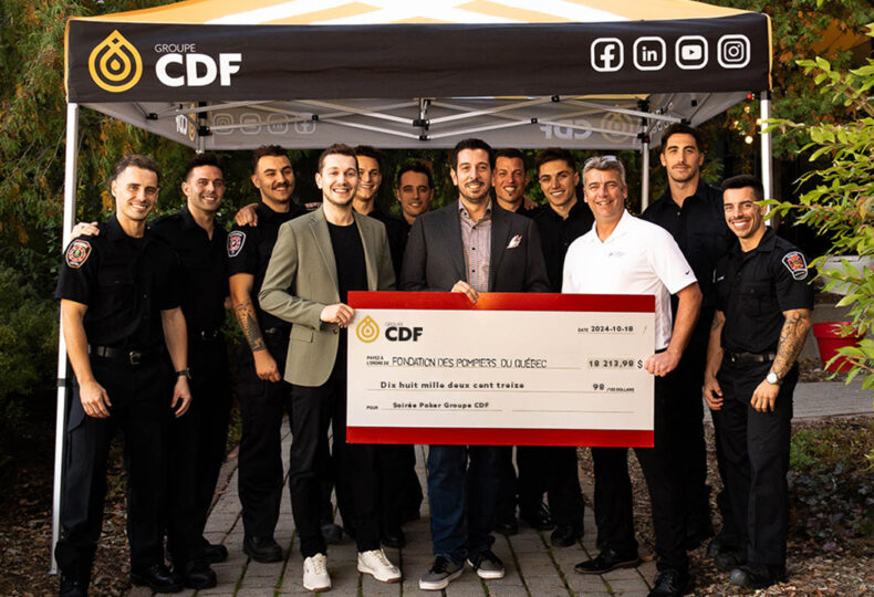 Soirée POKER Groupe CDF: Une somme de plus de 18 000 $ pour la Fondation des pompiers du Québec